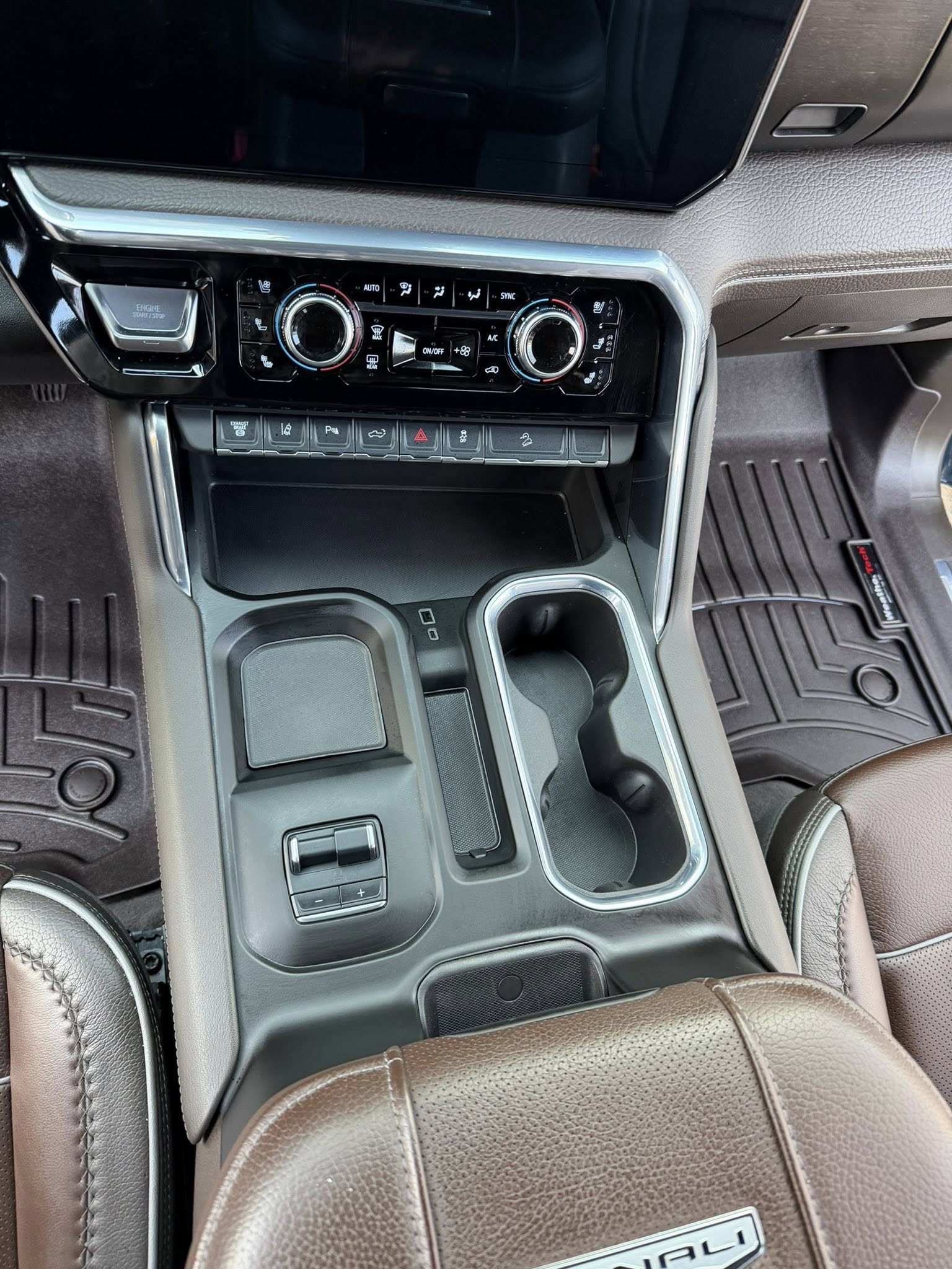 GMC Denali center console — interior detail